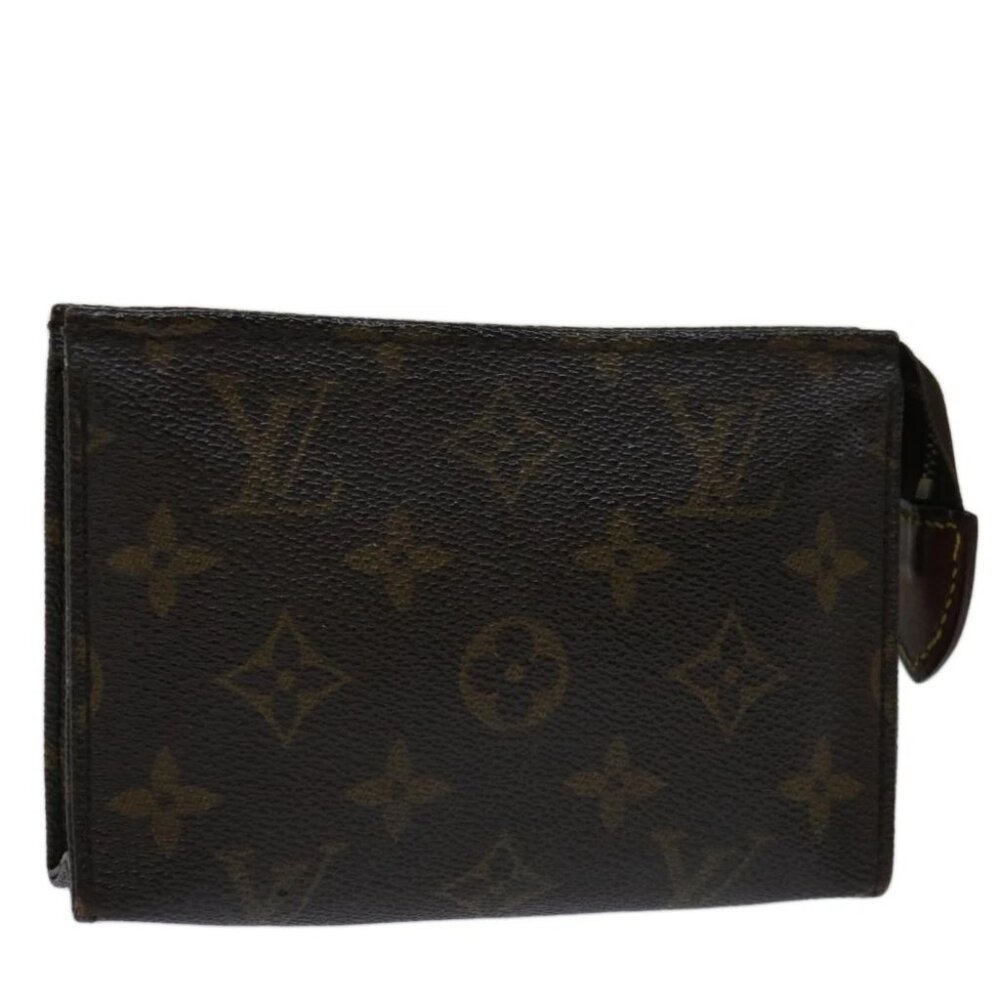 LOUIS VUITTON Monogram Poche Toilette 15 Pouch M47546 LV Auth 70051